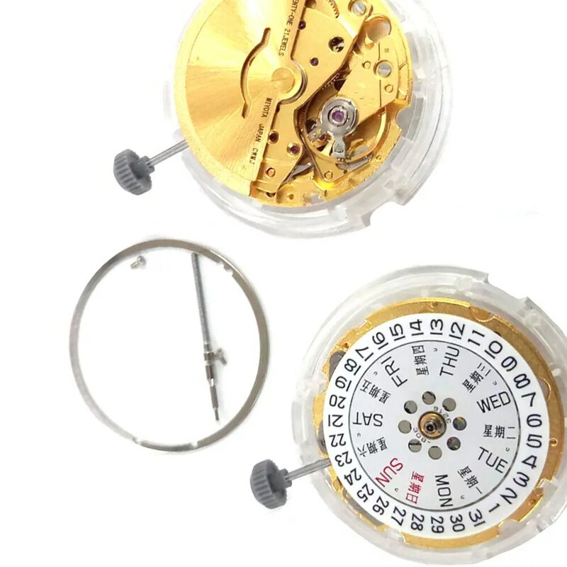 Japoński oryginalny 8205 Hollow mechanizm automatyczny Movement Souble zegarek z kalendarzem akcesoria do zegarka mechanicznego narzędzie do konserwacji