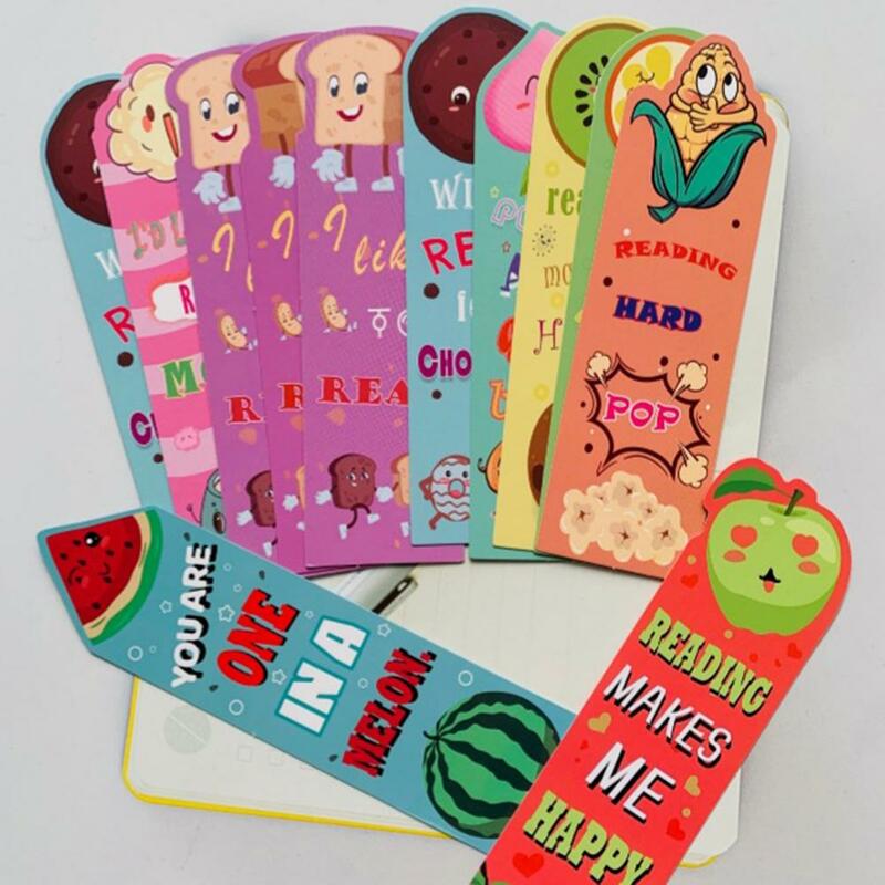 Bookmark 30/36 buah untuk anak-anak, bookmark beraroma wangi aneka buah makanan tema membaca mendorong dengan aroma