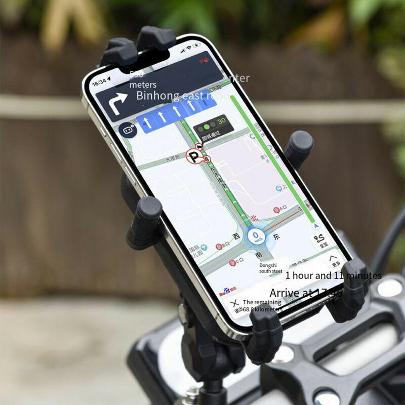 PCOOY Motorcycle Wireless Charging Phone Holder Motorbike Bike Shockproof Anti-Shake Fast Lock Handlebar Cellular Phones Mount