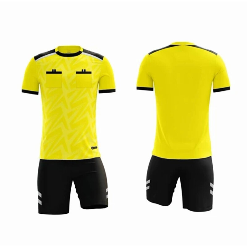 Kit de camisa de futebol profissional masculino, Uniforme Árbitro, Conjunto curto, Fatos de futebol, Tailândia Árbitro Judge Sportswear, 2024