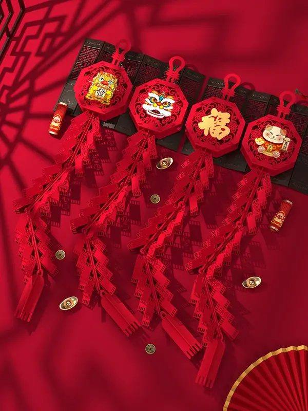 Decorative pendants for household indoor lion lanterns