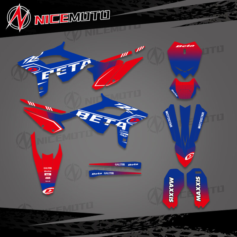 NICEOMO Team Graphic Decal and Sticker Kit pour BETA 2020 2021 2022 RR RR-S 125 200 300RR 250 350 390 430 480 RR-S RX 20