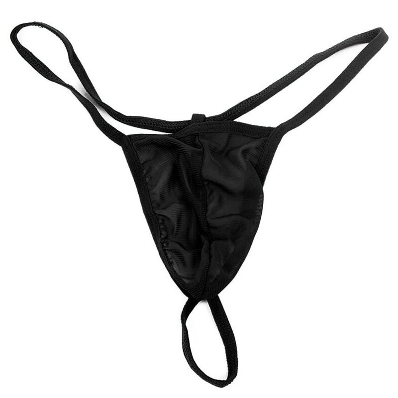 Men Thongs Sissy Sexy Porn Lingerie Uncensored Mens Transparent Mesh Underwear T-Back Briefs Pouch Enhancing Underwear