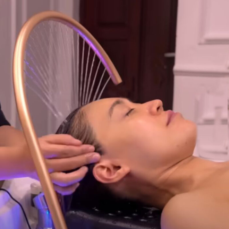 Head spa portátil terapia de água quadro de saída de água cachoeira ajustável se encaixa na maioria dos shampoo tigela cama para equipamentos de salão de massagem