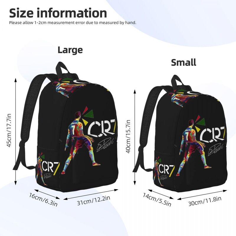 حقيبة ظهر كرونالدو خفيفة الوزن ، حقيبة كتب لطلاب المدارس الابتدائية ، حقيبة نهارية للأولاد والبنات ، Cr7