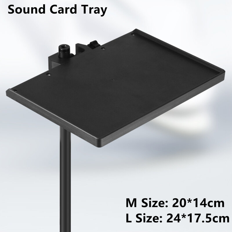 Tacka na karty dźwięku uniwersalny zacisk mocujący tacka na karty dźwięku stojak mikrofonowy na żywo dla mikrofonu uchwyt do statywu na żywo wyposażenie dodatkowe 2 rozmiary