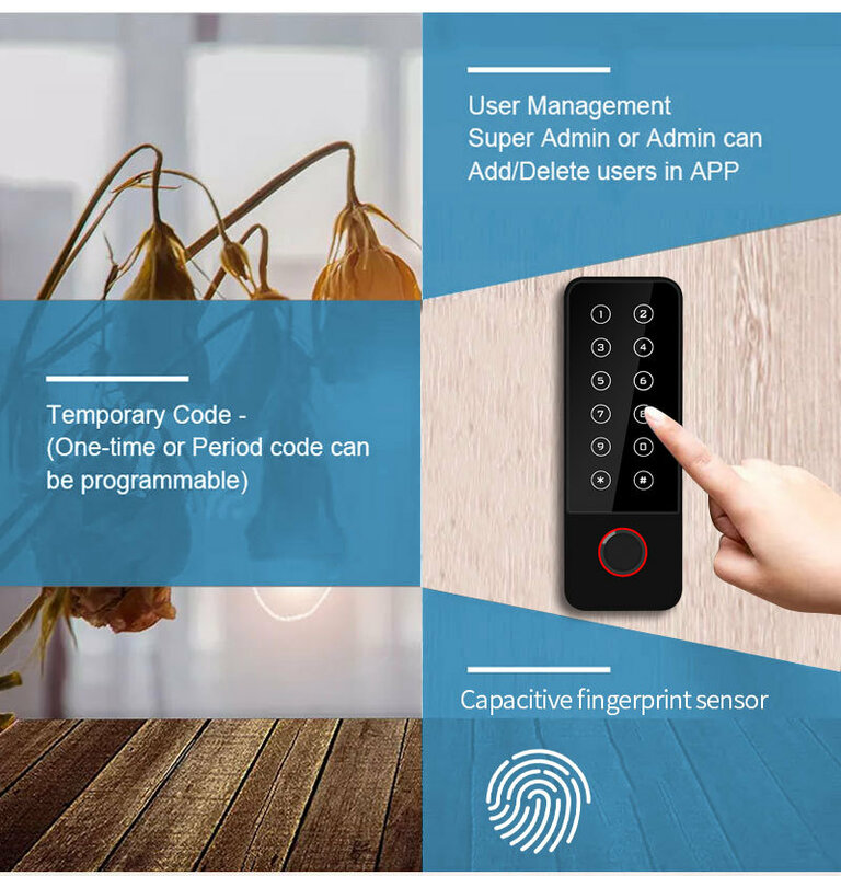 HF6-EM(TuYa/WiFi) Metal Waterproof Fingerprint +ID Card Access Control/ Reader