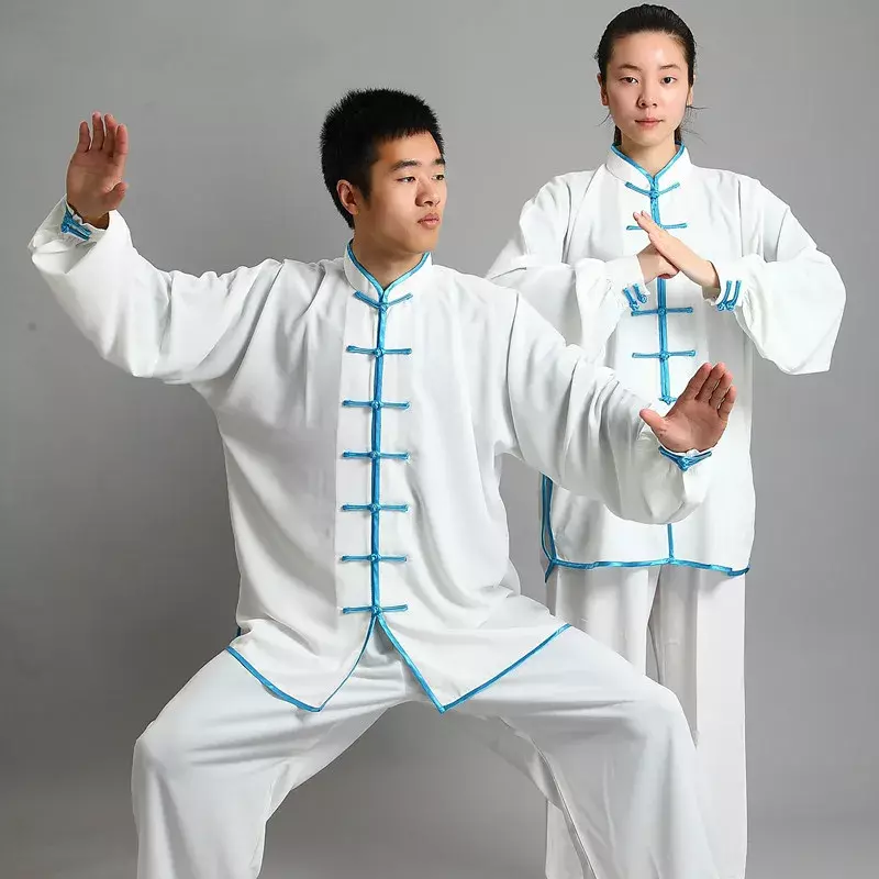 Seragam Tai Kung Fu pakaian tradisional nese Pria Lengan Panjang Wushu Tai seragam Kungfu setelan seragam pakaian latihan