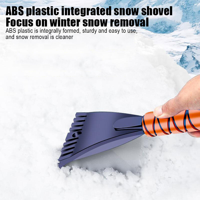 Pala de nieve para coche, cepillo desmontable con mango de tubo de aluminio, descongelación, rascador de nieve, suministros de limpieza, 1/2 piezas