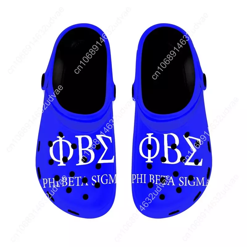 Moda niebieski Phi Beta Sigma slajdy kapcie prezent dla Sorority letnie modne sandały na co dzień damskie antypoślizgowe buty do chodzenia na plaży