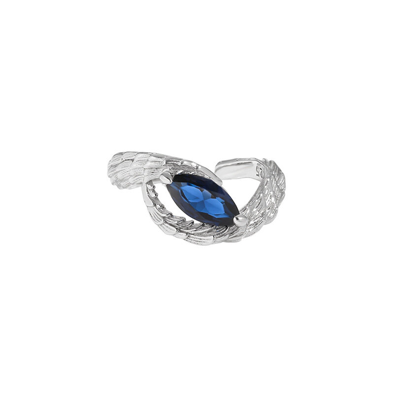 Anelli di Design Eagle Eye Fashion Winged Texture S925 anelli in argento Sterling intarsiati gioielli in zircone per le donne matrimonio