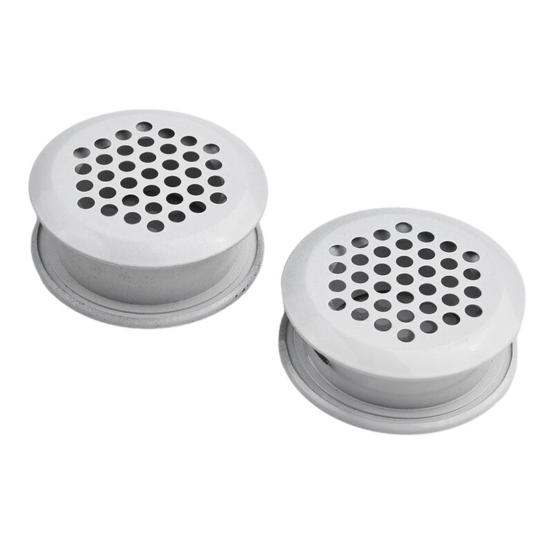2pcs Air Vent Grille Air Outlet Fresh System Air Vent Grille Ventilation Plugs Cabinet Stainless Steel Stainless Steel Exterior