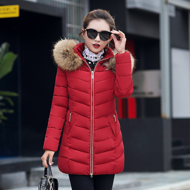 2020 Autumn Winter Women's New Korean Style Slim Warm Casual Hooded Jacket Clothing Casaco Abrigos Casaca Kaban Invierno Mantel
