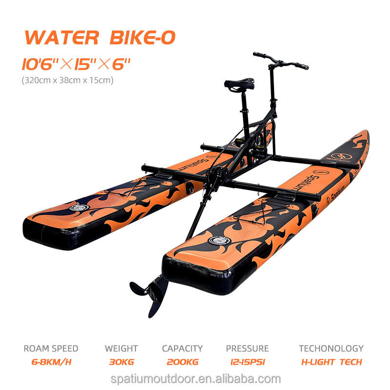 Spatium 2024 New collection inflatable pontoons water pedal bike boats inflatable bicycle for sale