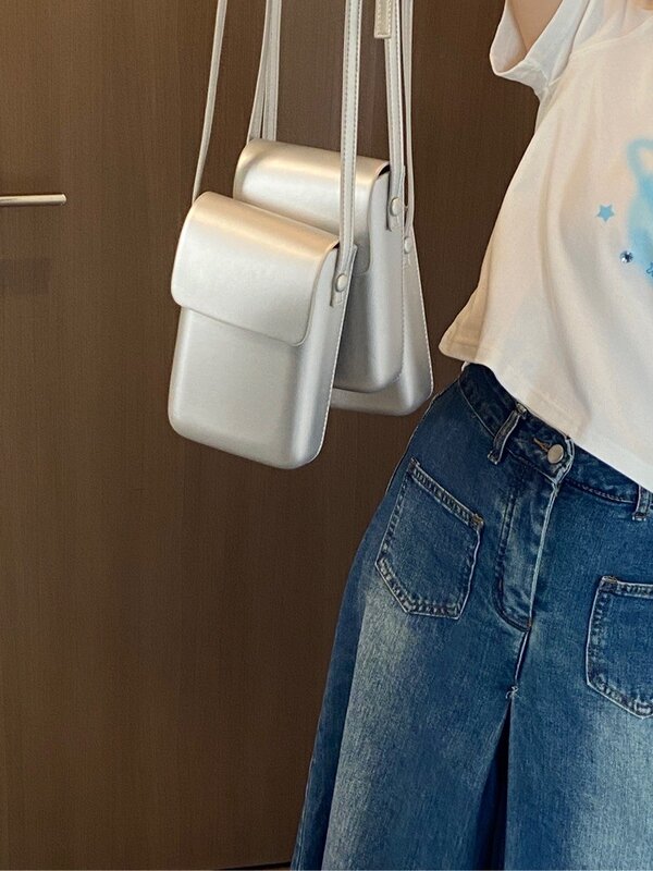 2024 Новая мини-сумка для мобильного телефона, женская сумка через плечо с регулируемым ремнем и магнитной застежкой