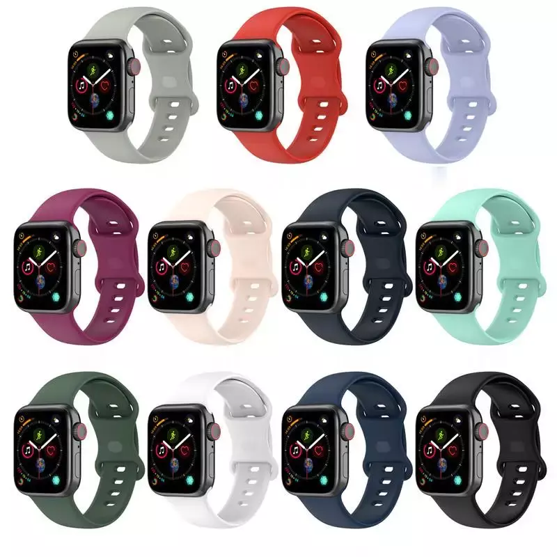 Soft Strap for Apple Watch Band, pulseira de borracha, cinto, pulseira Correa, iWatch Series 6, 5, 4, 3, SE, 7, Band, 44mm, 40mm, 38mm, 42 milímetros