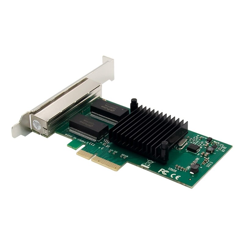 Placa de rede Gigabit Server PCIE X4, Substituição, 4 portas elétricas, RJ45, Industrial Vision, 1350AM4