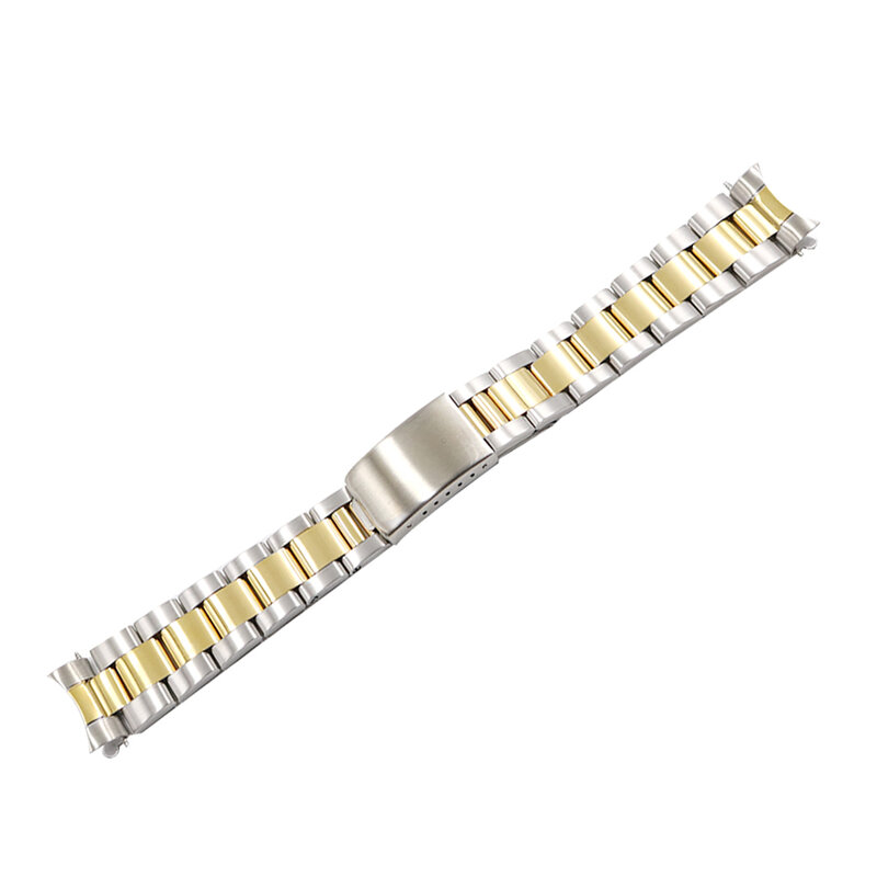 Rolamy 19 20mm Watch Band Strap Wholesale 316L Stainless Steel Tone Rose Gold Silver Watchband Oyster Bracelet For Dayjust