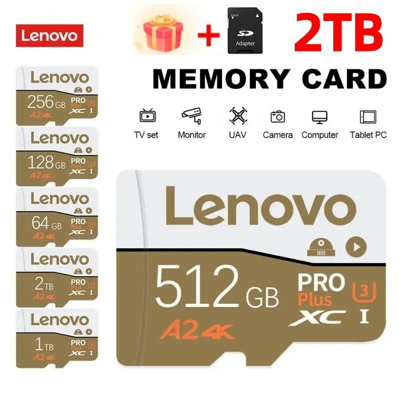 Lenovo Class10 Memory Card 1TB 2TB High Speed Micro TF SD Card 512GB 256GB SD Card V30 U3 TF Card For Nintendo Switch Ps4 Games