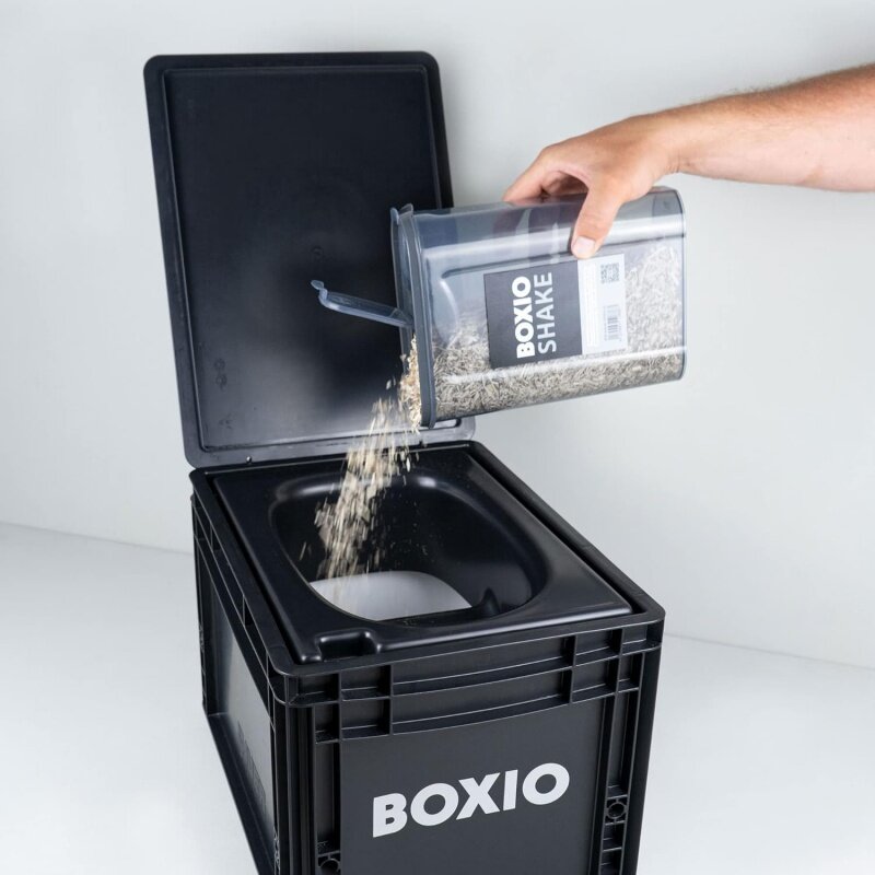Toilet portabel, BOXIO, Toilet Kemah nyaman! Toilet compost ringkas, aman, dan pribadi dengan pembuangan praktis untuk Ca