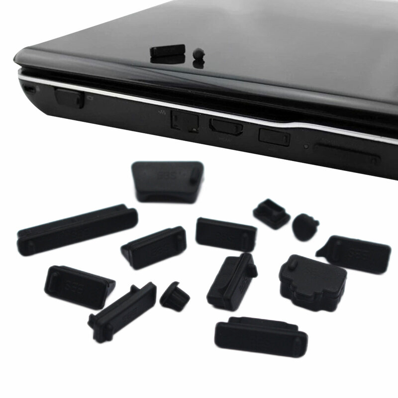 Bouchon Anti-poussière universel pour ordinateur portable, 13 pièces, bouchon en Silicone, Interface usb, accessoires