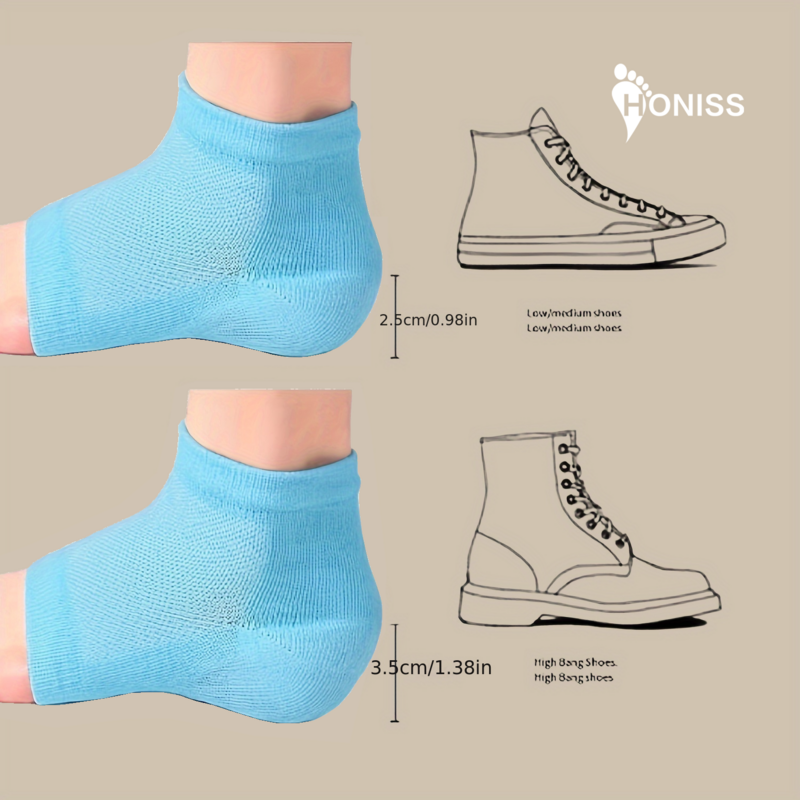 Thickened Rizzsoles Height Max Socks Sports Anti-slip SEBS Shoe Lift 2.5/3.5cm Invisible Heel Lift Women Men