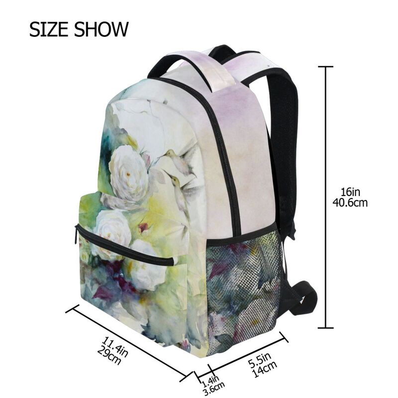 Школьный ранец для женщин, вместительный рюкзак с цветочным принтом для детей, школьный рюкзак для девочек, рюкзак для подростков, 2024