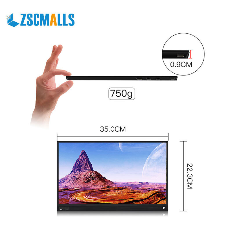 Wholesale P16AT-4k 15.6 inch 4K HD Slim Fingers Touch Portable Monitor