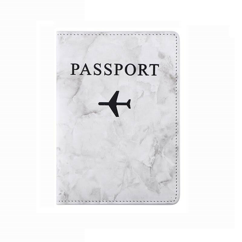 남녀공용 Pu 가죽 대리석 스타일 여권 커버, 여행 ID 신용 카드, 여권 홀더, 패킷 지갑, 지갑 가방 파우치, 귀여운 핑크