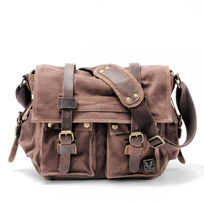 MUCHUAN Canvas Leather Men Messenger Bags I AM LEGEND Will Smith Big Satchel Shoulder Bags Male Laptop Briefcase Travel Handbag