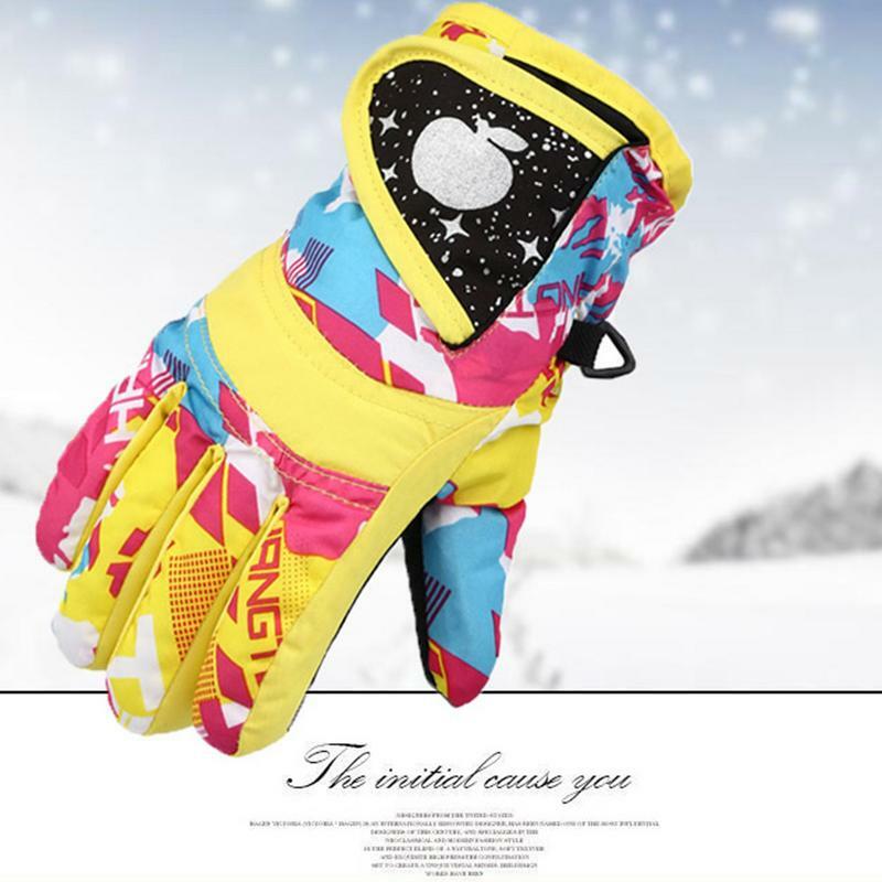 Kids Ski Gloves Thicken Girls Winter Gloves Waterproof Comfortable Sports Gloves Warm Kids Gloves For Winter Cold Weather