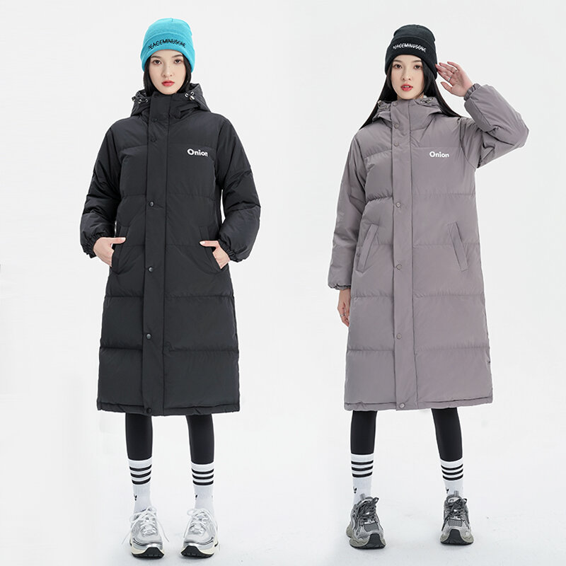 2023 여성용 파카 후드 재킷, 두껍고 따뜻한 코튼 패딩 코트, 캐주얼 롱 파카, 루즈 아우터 의류, 겨울 신상