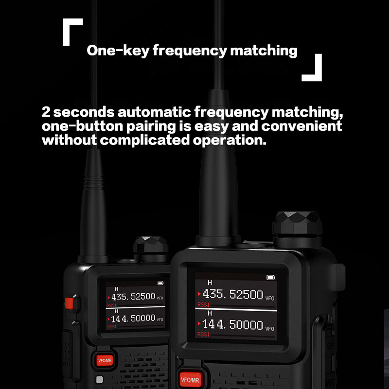 Baofeng BF-UV5RH Walkie Talkie portabel 10W, Radio Am Fm dua arah, komutator stasiun VHF, penerima Ham nirkabel jarak jauh