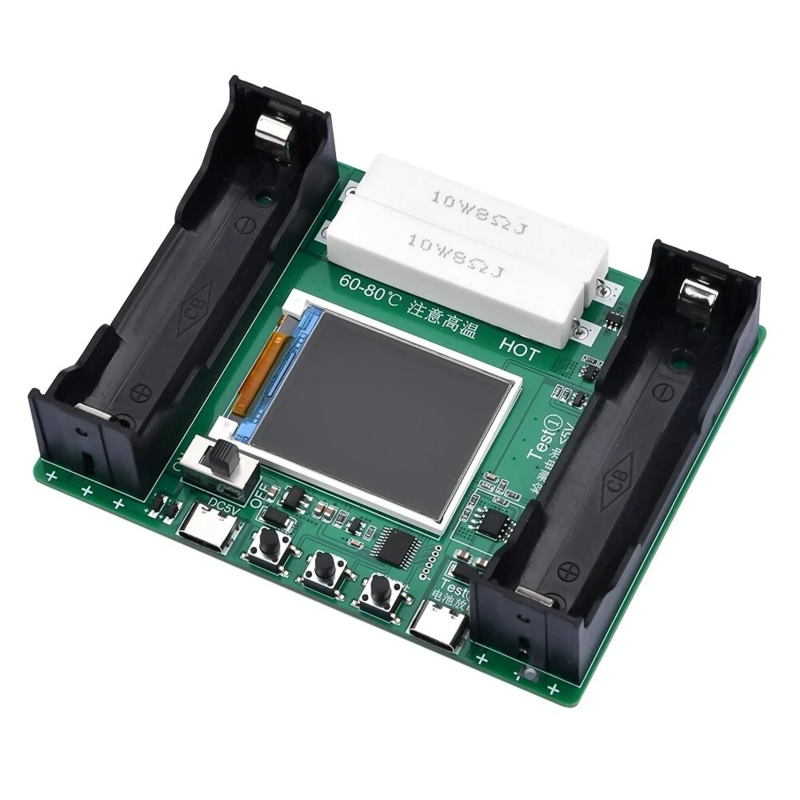 5-V-LCD-Display 18650 Lithium-Batterie kapazitäts tester Leistungs detektor modul 2-Wege mit Ladeentladungs-Typ-C-Anschluss
