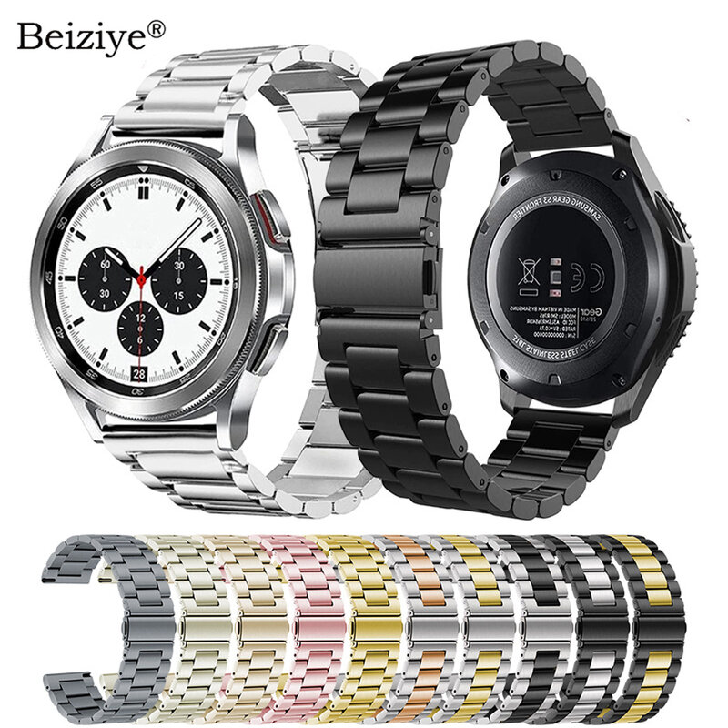 Bracelet en Acier Inoxydable pour Samsung Galaxy Watch 6 5/5 Pro, Classique, 45mm, 42mm, 46mm, 47mm, 40mm, 44mm, 4/4