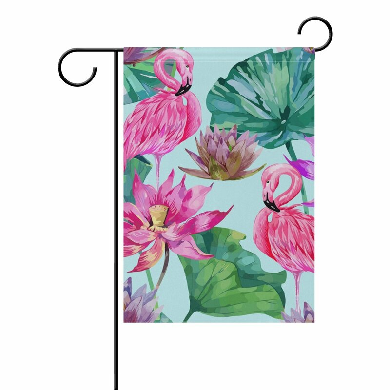 Annie Floral Garden Feel Libellule sur Botany Water Lily Flower Bloom in Pond Yard Flags, Double Face for Farm, Outside, Pelouse