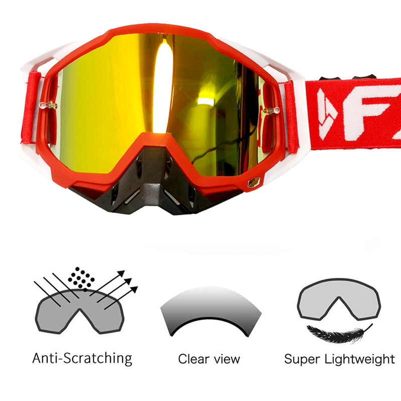 Men Sunglasses for Moto Cycling Riding Racing Goggles Motorcycle Goggles Motocross Off-Road ATV Dirt Bike Goggles