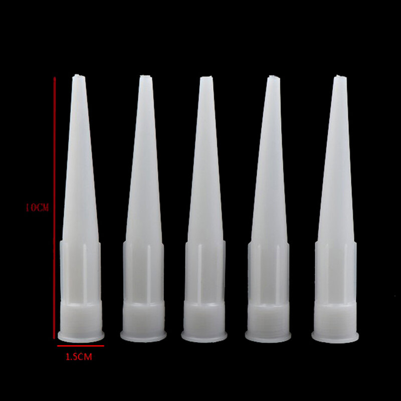 20pcs Universal Caulking Gun Nozzles Plastic Glass Glue Nozzles Sealant Silicone Caulking Tips Mouth Home Construction Tools