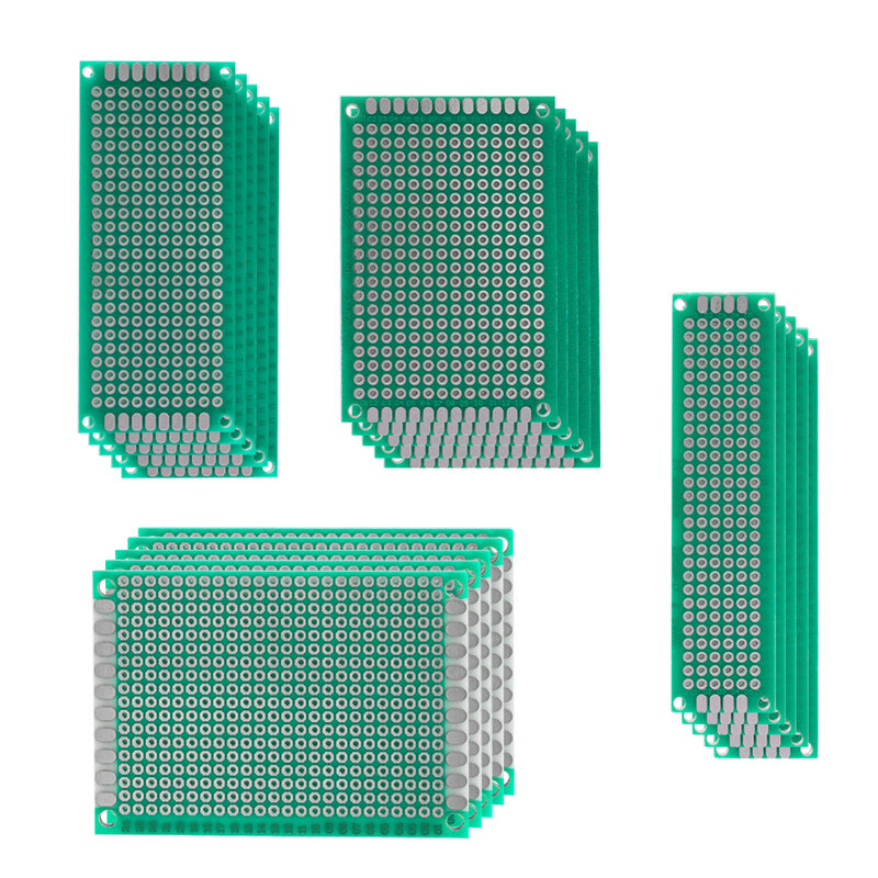 Prototipo de PCB de un solo lado, conjunto de placa de circuito impreso Universal Diy, 5x7, 4x6, 3x7, 2x8cm, 20 unidades por lote