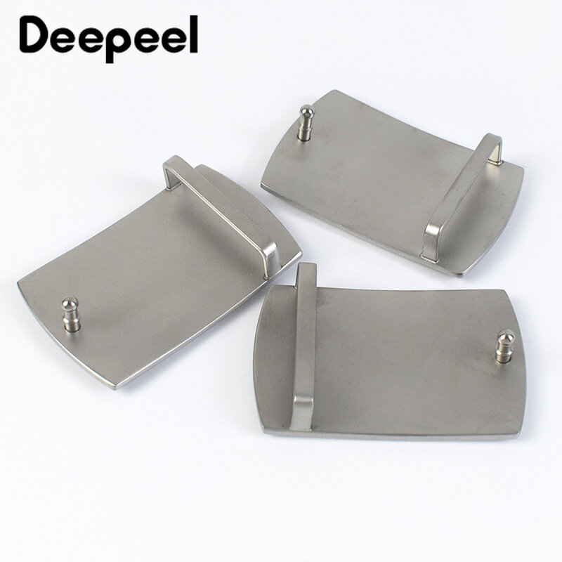 Deepeel-Fivelas de cinto de aço inoxidável para homens, cintos lisos, lazer DIY, couro artesanal, acessórios jeans, 40mm