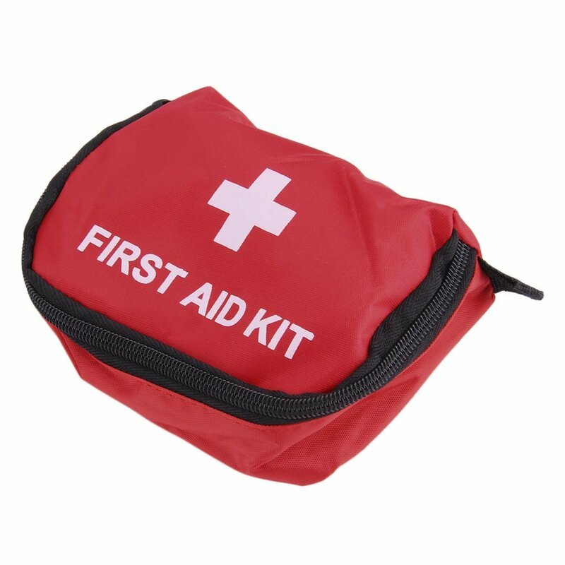 First Aid Kit 0.7L Red PVC Outdoors Camping Emergency Survival Empty Bag Bandage Drug Waterproof Storage Bag 11*15.5*5cm