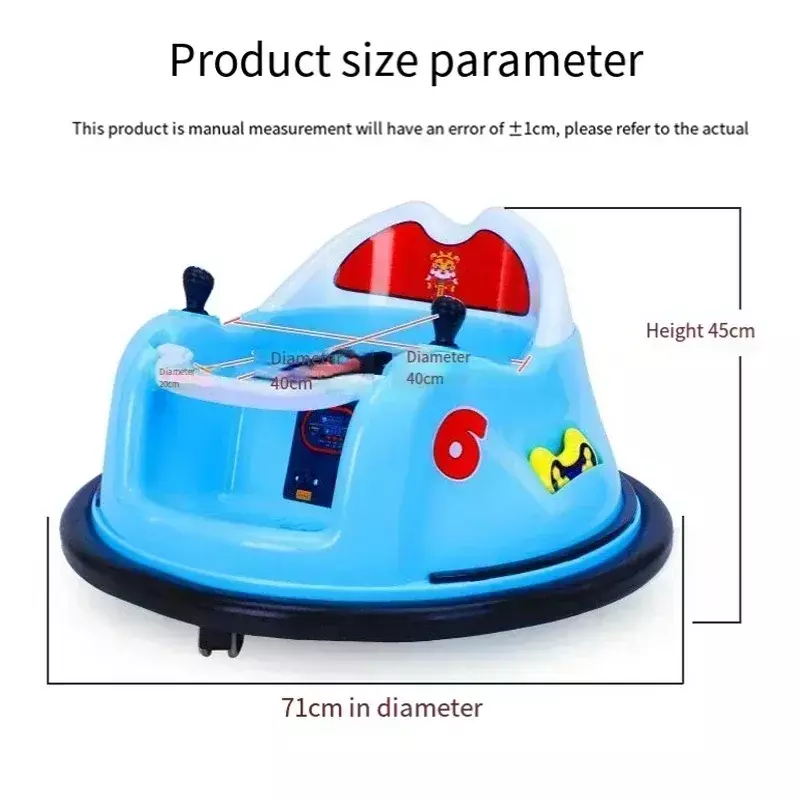 Children's Bumper Car Electric Bumper Remote Control Car Infant Baby Universal Wheel Can Sit People Children Ride on Toys Car
