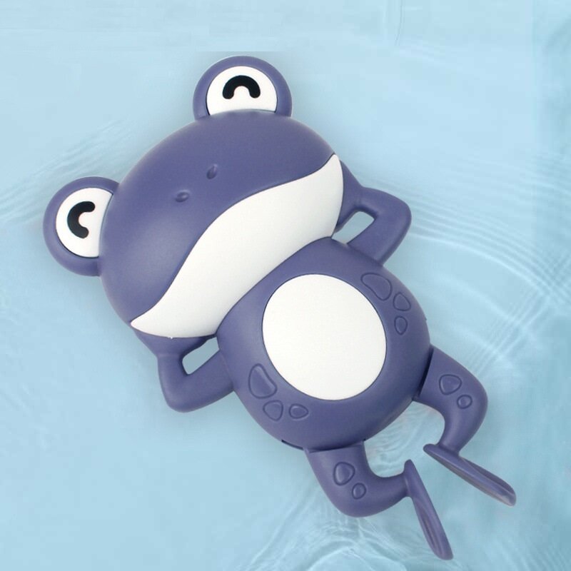 Wickeln Sie verschiedene Farbe Baby Bad Uhrwerk Frosch Float Spielzeug für Kinder spielen Wasser schwimmen Rennspiel Frühling gekettet Badewanne Dusche Geschenk