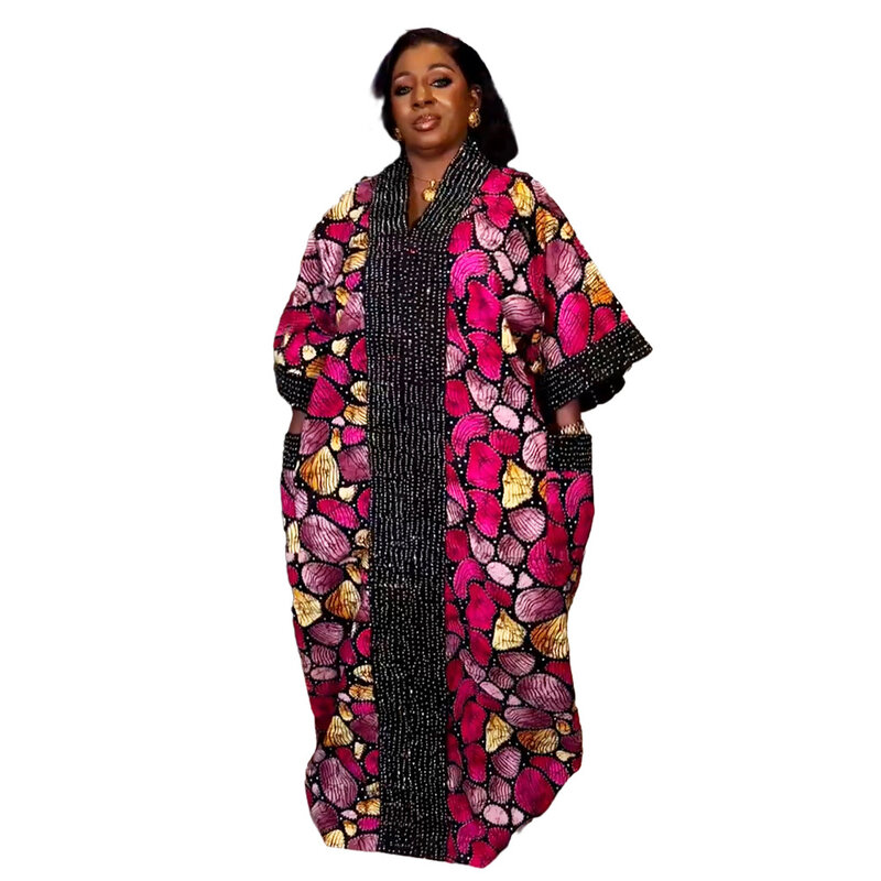 Abayas-vestido de lujo de Dubai para mujer, ropa Africana musulmana, caftán, vestidos de fiesta de boda, bata Boubou, 2024