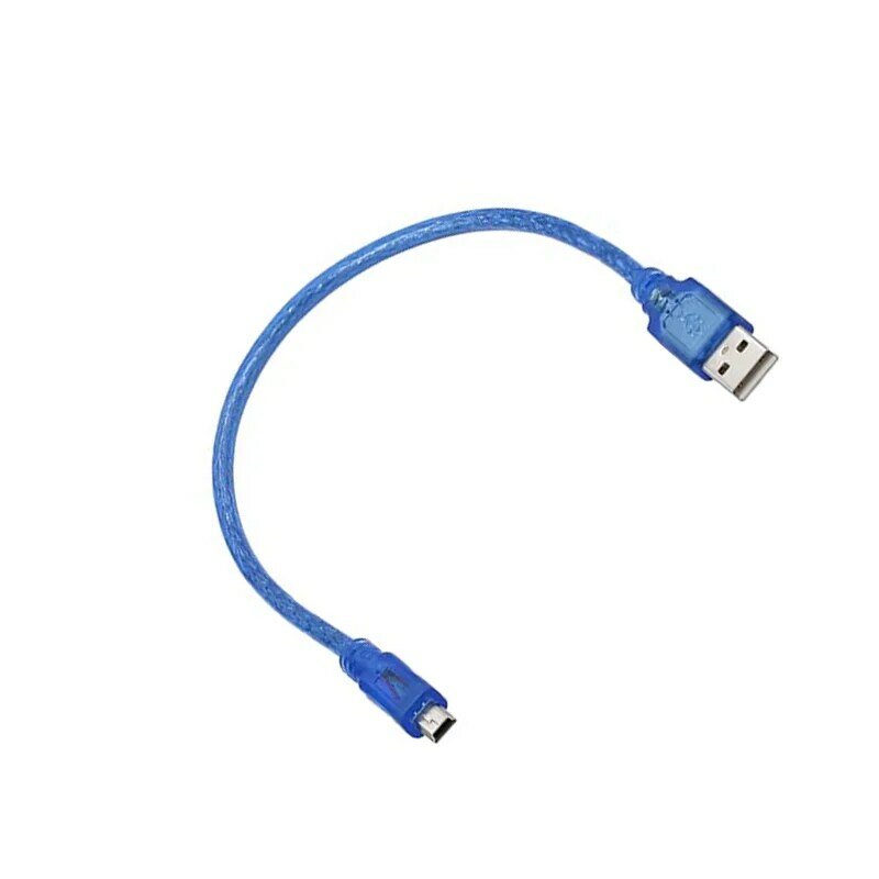 (5ชิ้น/ล็อต) สายข้อมูล USB สายเครื่องพิมพ์สีฟ้าใช้ได้กับ arduno Micro /min/type c/type B
