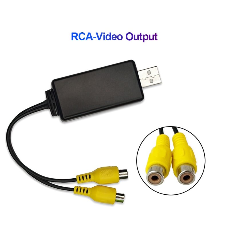 Interface USB para RCA HDMI Adaptador De Saída De Vídeo, Conecte O Monitor De Encosto De Cabeça, Rádio Do Carro, Jogador Do Sistema Android, 2 Unidade De Cabeça Estéreo DIN