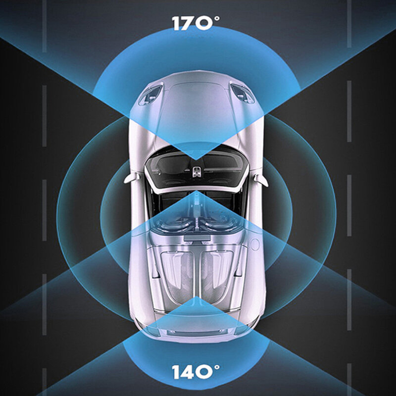 Enregistreur vidéo de conduite haute définition avec support d'objectif et chargeur de voiture, manuel Hd, surveillance avant et arrière