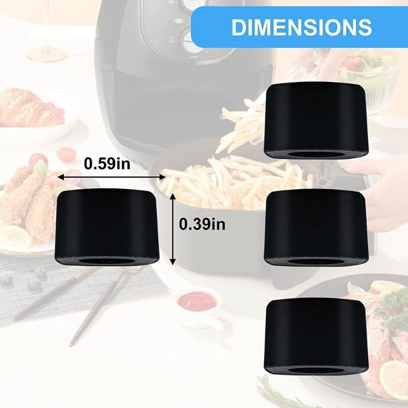 CPDD 20Pcs Air Fryers Bumpers Side Tray Dish Washer Corner Guard Protectors Air Fryers Bumpers Label Component Bumpers