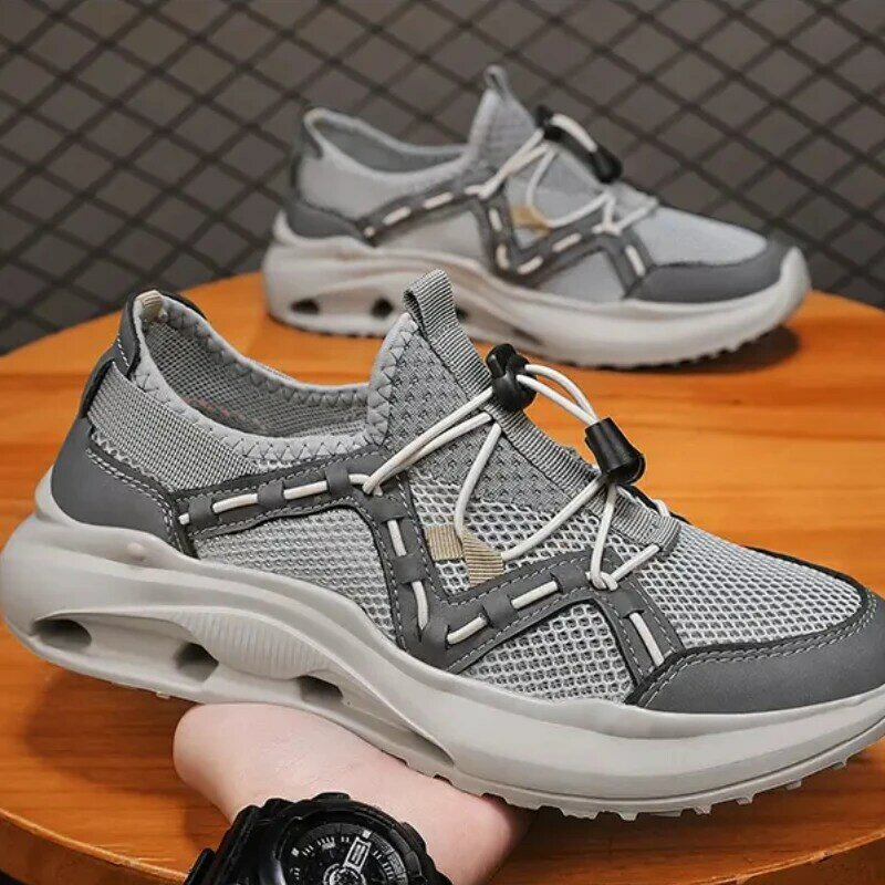 Men Summer Trend Sports Shoes Casual Mesh Breathable Comfortable Soft Sole Sneakers Outside Anti-slip Trainers Chaussures Homme