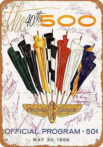 Kexle Metal Sign Tin Sign, 40th Annual IndianPop 500, Pub Home Decor, 8x12
